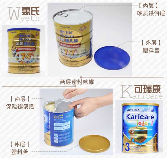two layers sealed cans,canned milk powder by two layers sealed,