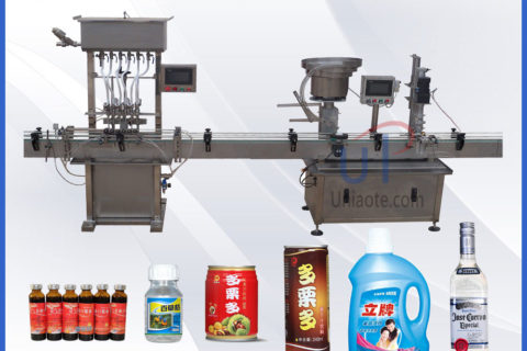 Linear automatic liquid filling machine